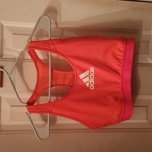Neon Pink Adidas Alphaskin Sports Bra